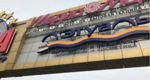 Часть рекламной конструкции упала на машину липчанки