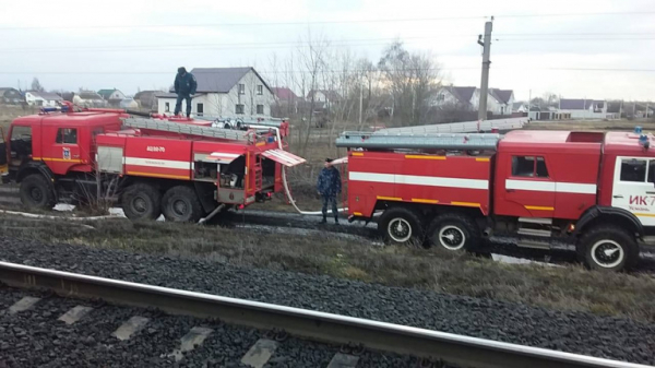 В Усмани загорелась электричка